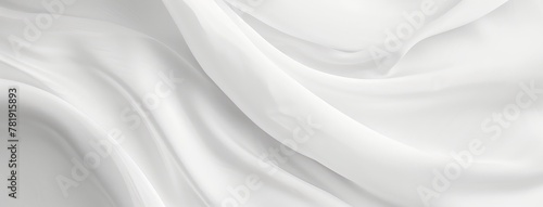 Elegant White Silk Fabric Texture Close-up