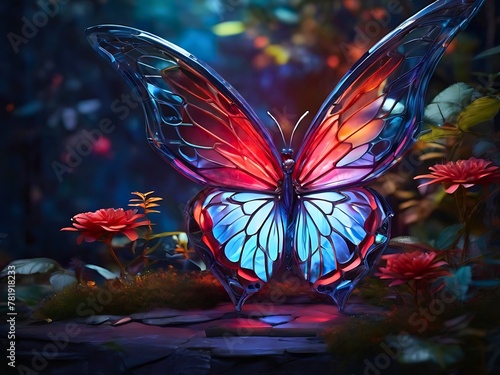 ガラス細工のような美しさと儚さが同居する美しい蝶々（バタフライ）