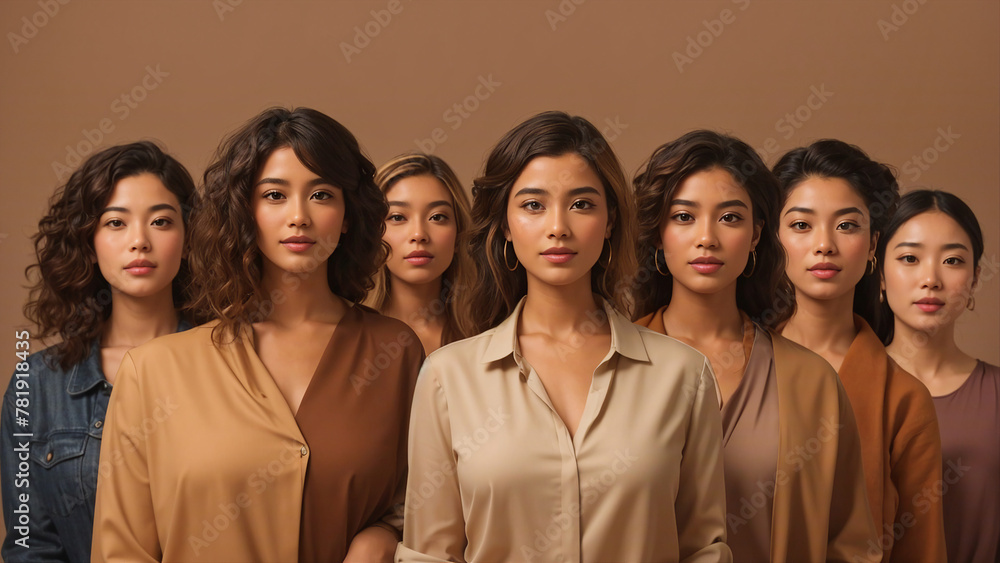AI generated conceptual illustration, every body is beautiful, anti racism, female harassment AI generated conceptual illustration, every body is beautiful, anti racism, female harassment