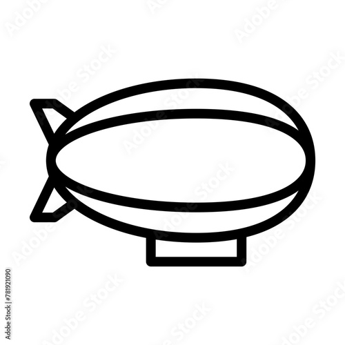 Zeppelin Vector Line Icon Design