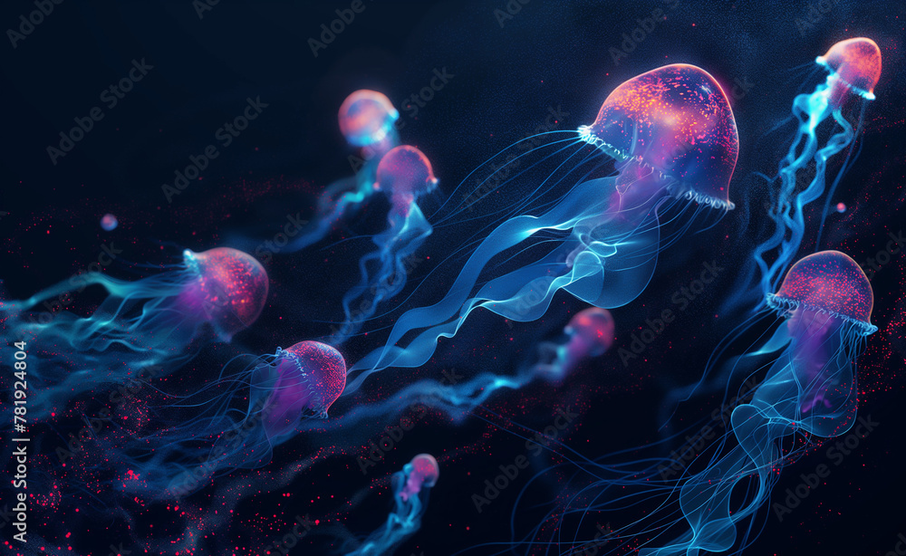 Fototapeta premium Jellyfish in the Sea