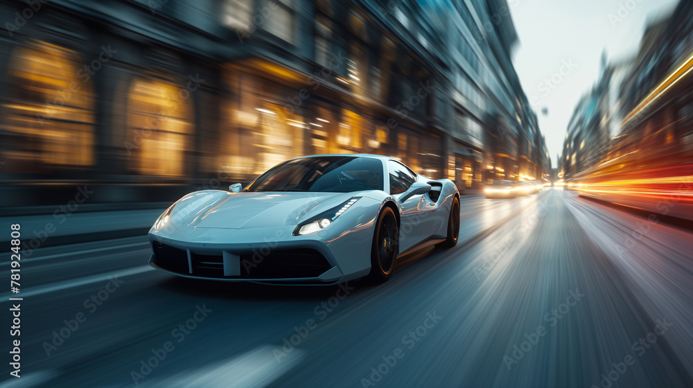 Autobahn Assassin: A White Silhouette Tears Down the Highway in a Hypnotic Blur Autobahn Assassin: A White Silhouette Tears Down the Highway in a Hypnotic Blur