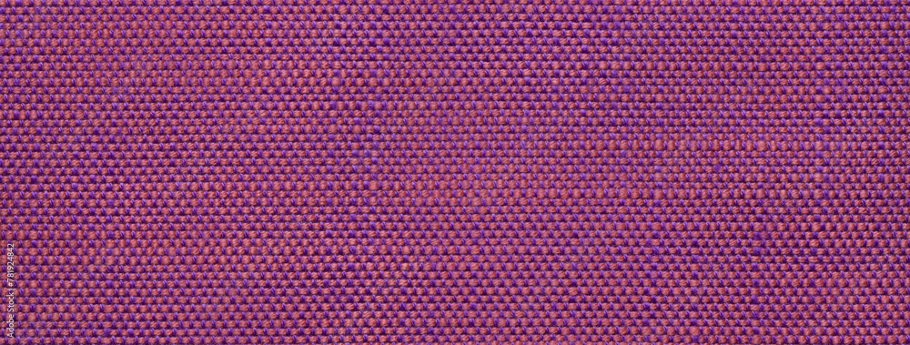 Texture of purple background from woven textile material with wicker pattern, macro. Vintage magenta fabric cloth Texture of purple background from woven textile material with wicker pattern, macro. Vintage magenta fabric cloth