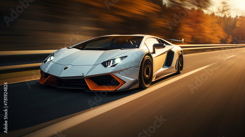 Autobahn Specter  A Ghostly White Supercar Haunts the Autobahn in a Speed Blur