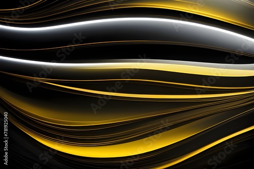 yellow or black waves abstract background, backgrounds 
