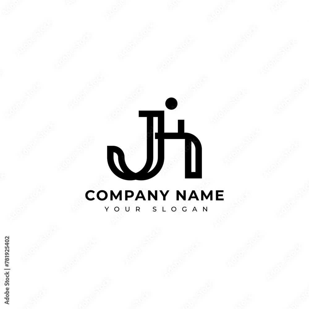 Modern Letter jk logo vector design template Modern Letter jk logo vector design template
