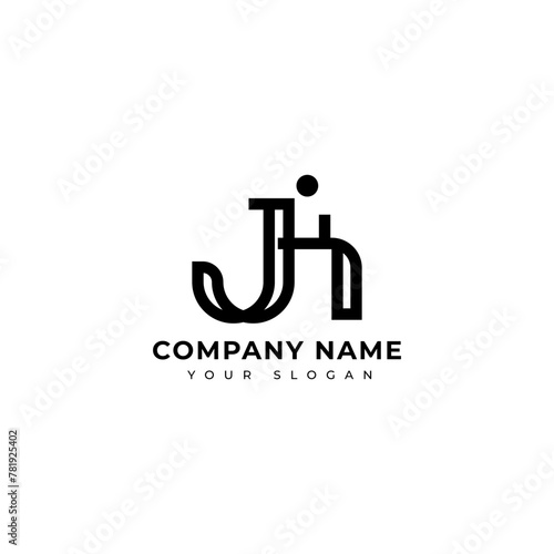 Modern Letter jk logo vector design template