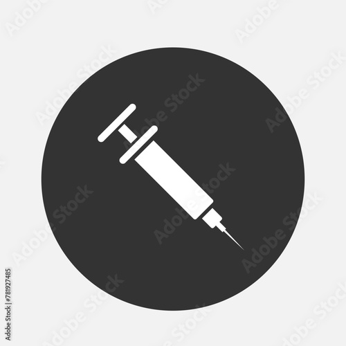 Syringe Icon. Medicine, Vaccination. Injection Element Symbol - Vector.