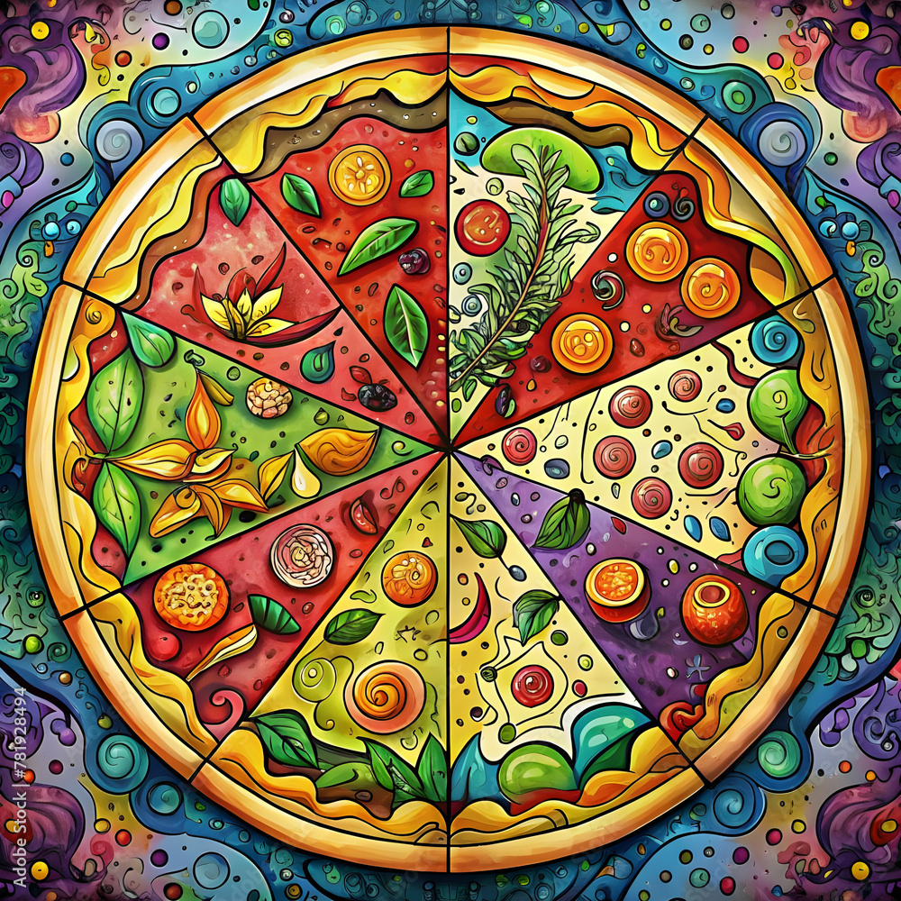 pizza picture colorful