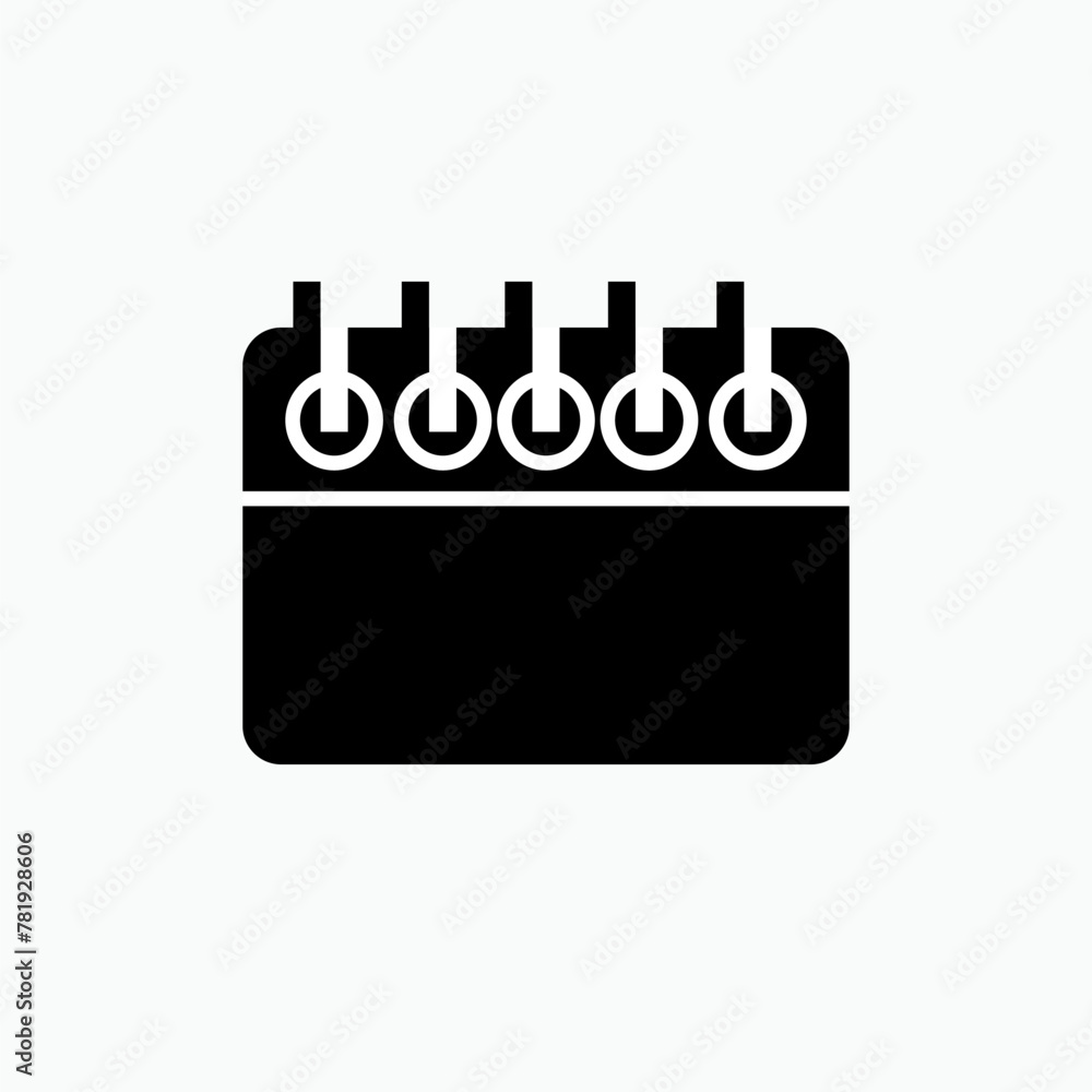 Table Calendar Icon. Reminder, Schedule and Work Progress - Vector. Table Calendar Icon. Reminder, Schedule and Work Progress - Vector.