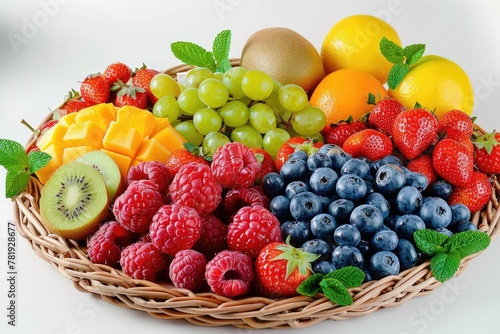 fresh fruits product with basket professional advertising food photography