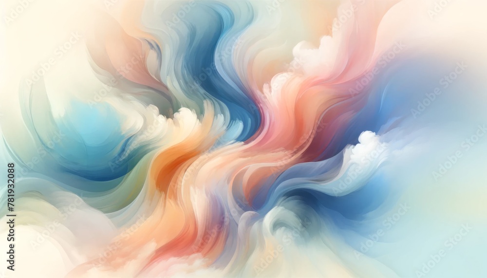 Fototapeta premium Abstract pastel minimalist watercolor background.