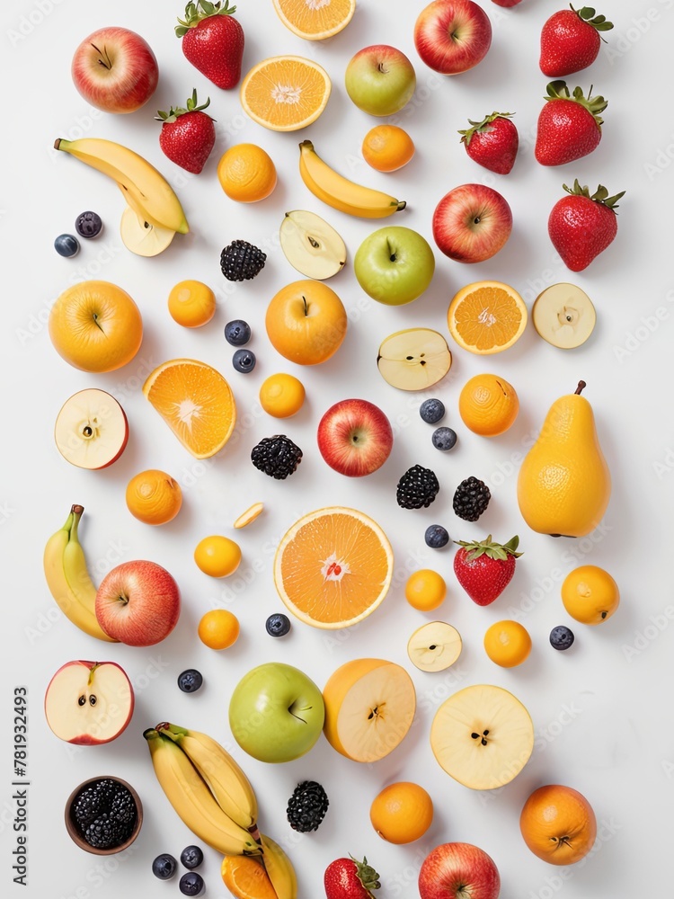 3D fruits colorfu pattern 3D fruits colorfu pattern