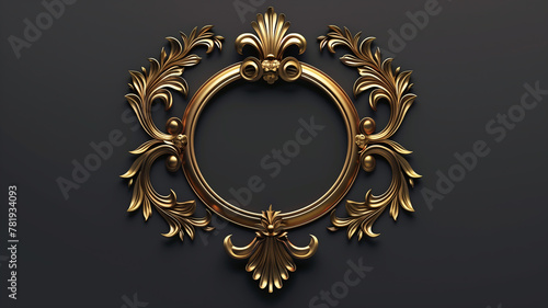 empty coat of arms displays an open space for a personalized crest