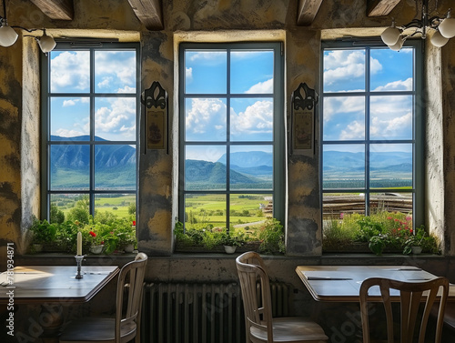 Rustic Mountain View Cafe