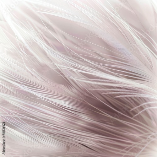 Delicate White Feather Softness Abstract