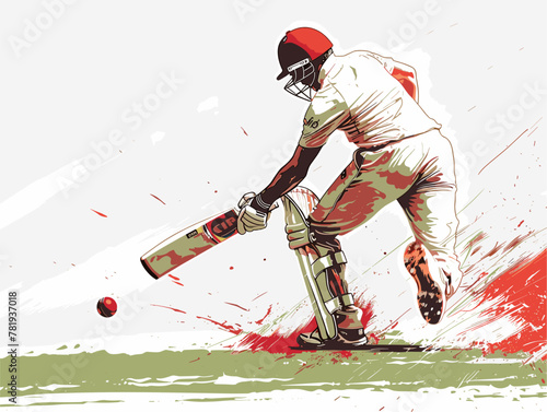 The Spinner's Deceptive Doosra: A Wicket-Taking Surprise in Animated Illustration
