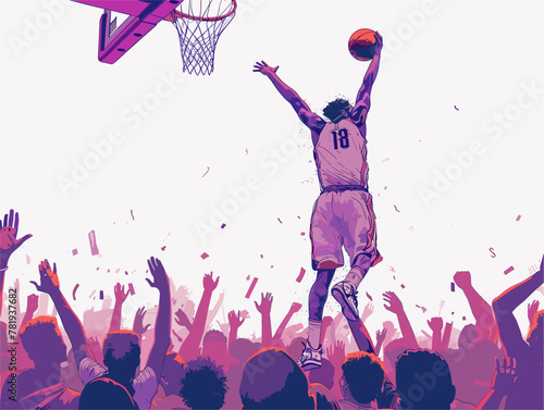 Slam Dunk Sensation: Aerial Triumph in Electric Blue