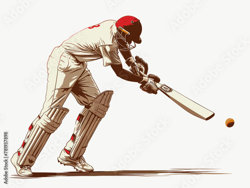 Animated Cricket Wicket: Spinner's Deceptive Doosra Bowls Batsman
