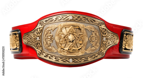 Championship Belt Isolated on Transparent Background
 photo