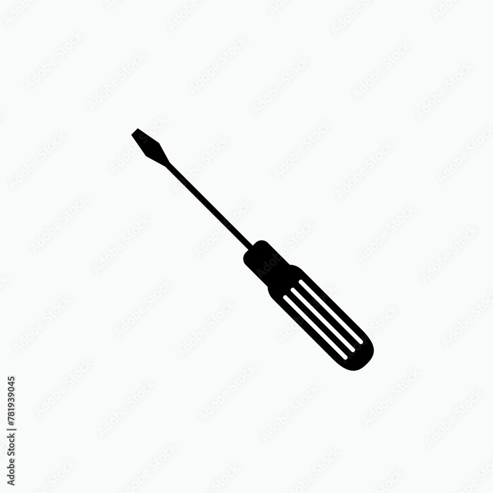 Screwdriver Icon. Repair, Tool Symbol - Vector. Screwdriver Icon. Repair, Tool Symbol - Vector.