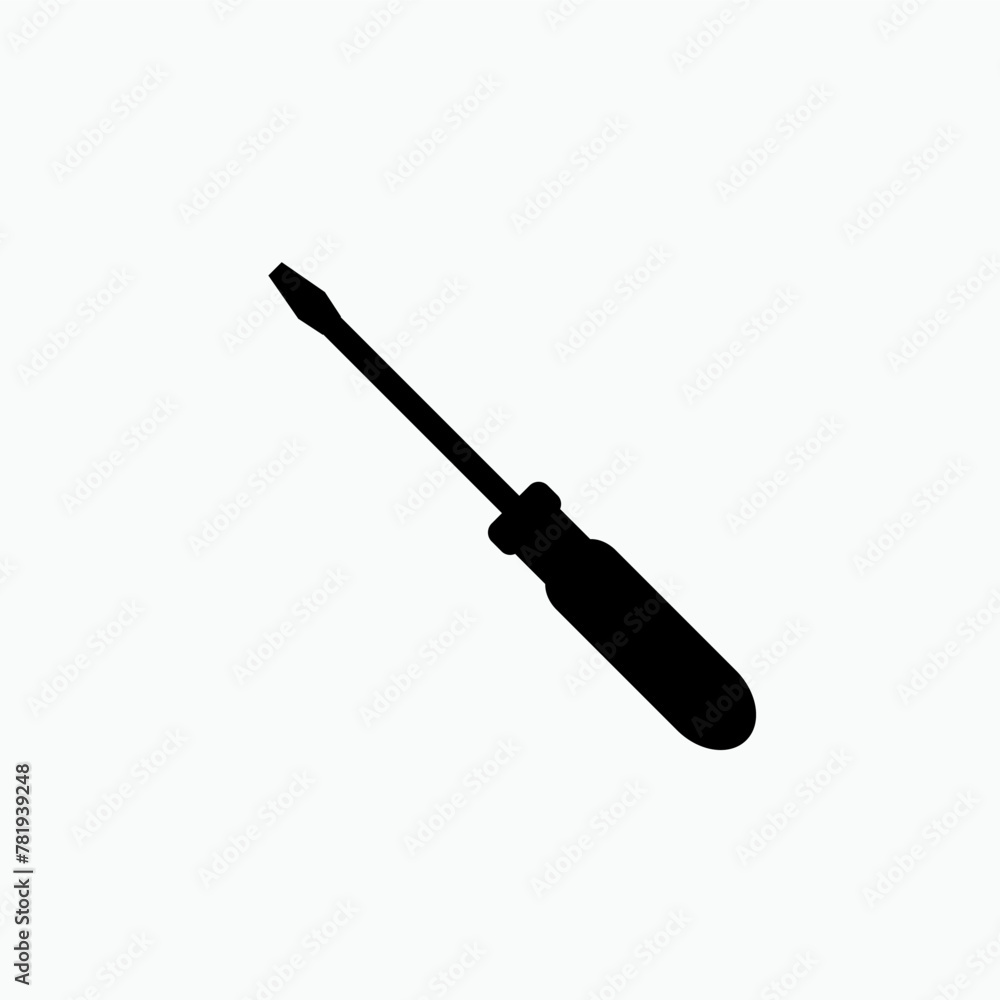 Screwdriver Icon. Repair, Tool Symbol - Vector. Screwdriver Icon. Repair, Tool Symbol - Vector.