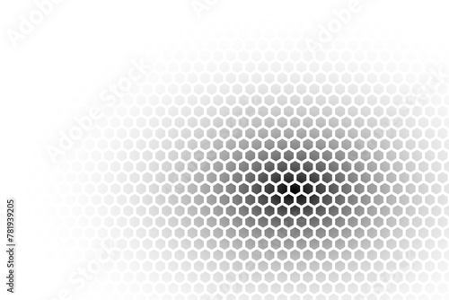 Abstract background consisting of hexagonal shapes with vanishing effect and transparency. Background with transparency effect. Abstract disappearing background.
