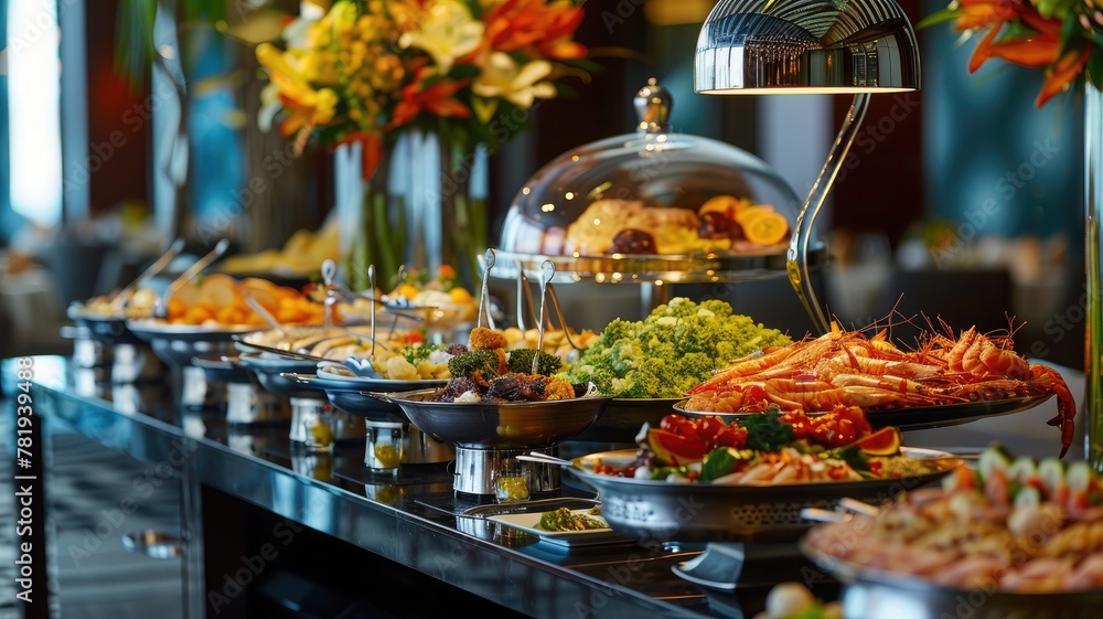 The spread of A grand catering buffet