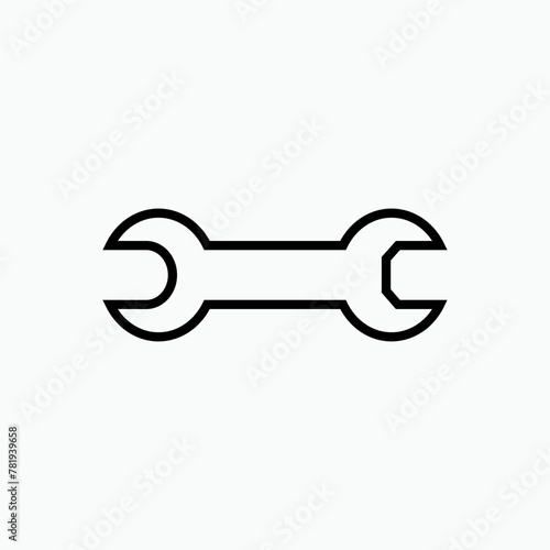 Wrench and Screwdriver Icon. Repair, Setting. Mechanics, Maintenance Symbol for Design, Presentation, Website or Apps Elements – Vector.