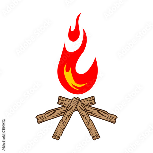 Campfire vector icon
