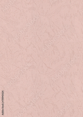 Seamless light pink embossed stucco vintage paper texture as background, digital pressed paper surface pattern. Vertical portrait orientation. (ID: 781943024)