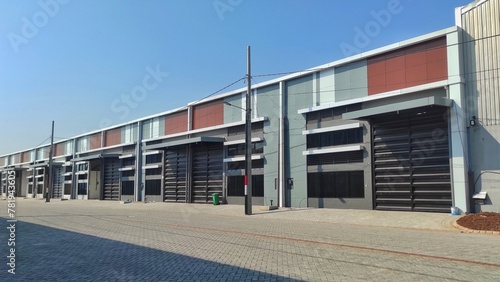 A block of empty warehouse ready for sale in urban area