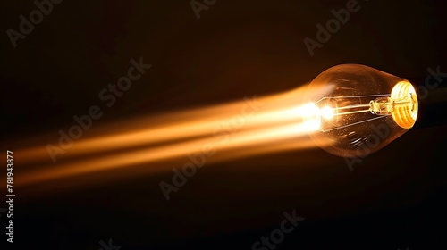 ðŸ’¡ ðŸ’¡ ðŸ’¡ Light bulb on a dark background with glowing light trails.