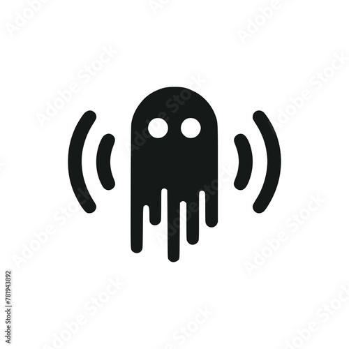 ghost sound music logo vector illustration template design