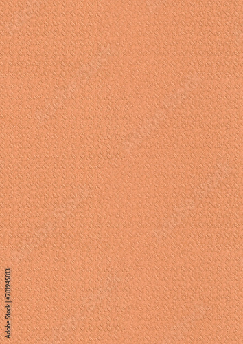 Seamless tacao, dark salmon, japonica orange embossed stucco vintage paper texture for background, decorative pressed relief creation paper. Vertical portrait orientation. (ID: 781945813)