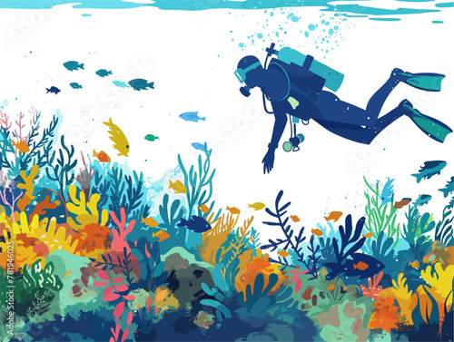 Vibrant Coral Reef Dive: An Explorer's Dream in an Enchanting Underwater World