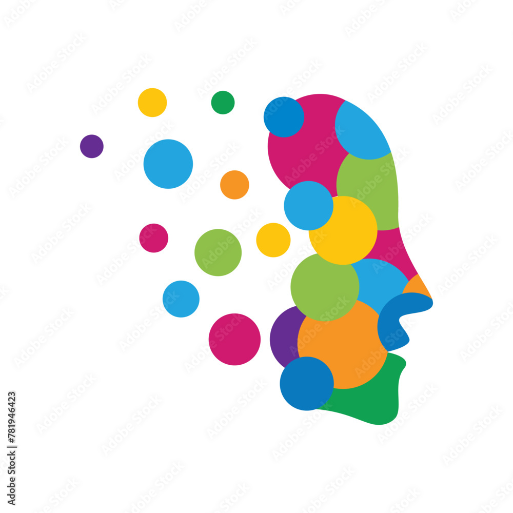 digital brain system innovation logo design