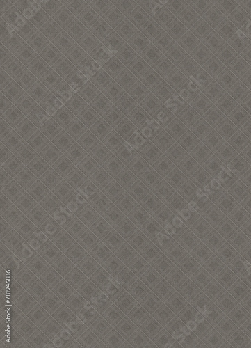 Seamless concord, ironside grey, storm dust, flint vintage embossed tile squares paper texture for background, textured pressed relief tiled antique decoration pattern. Vertical portrait orientation. (ID: 781946886)