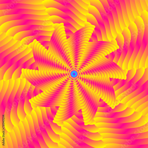 Vector optical illusion. Graphic element  for fabric, textile, clothing, wrapping paper, wallpaper, poster.