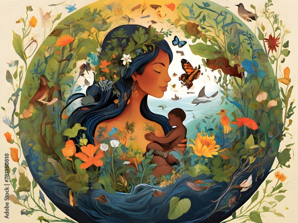 International mother earth day | April 22 |An illustration of the Earth ...