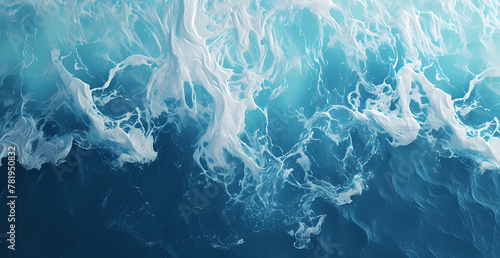 AI generated illustration of crashing ocean waves photo