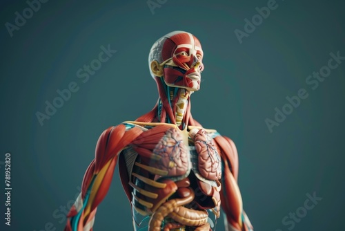 human body anatomy with copy space