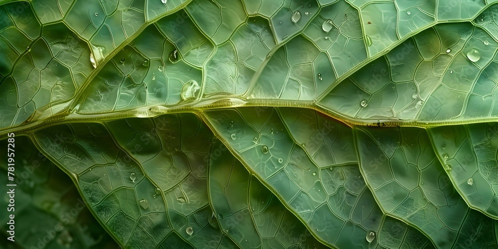Fototapeta premium Close-Up Green Leaf Texture