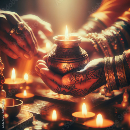offering for Gods- hinduism photo