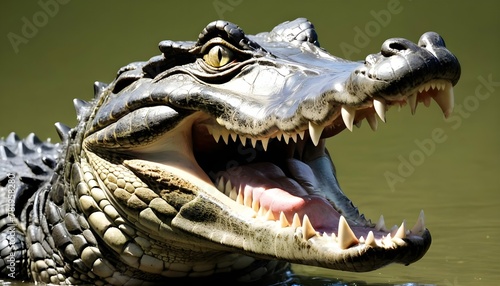An-Alligator-With-Its-Jaws-Clamped-Shut-Displayin- © Seirah