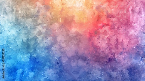 A colorful watercolor texture on a white background.