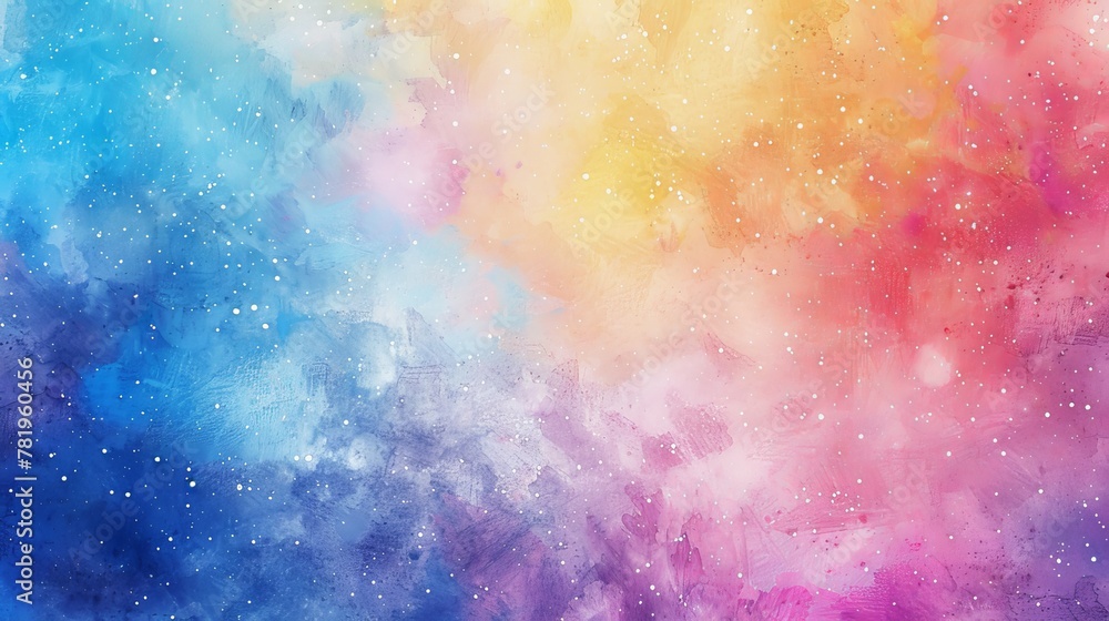 The background is textured watercolor paper with an abstract galaxy pattern. The background is textured watercolor paper with an abstract galaxy pattern.