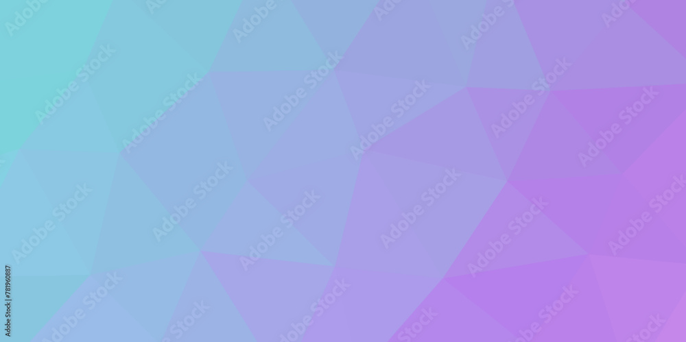 Abstract gradient blue low poly background.