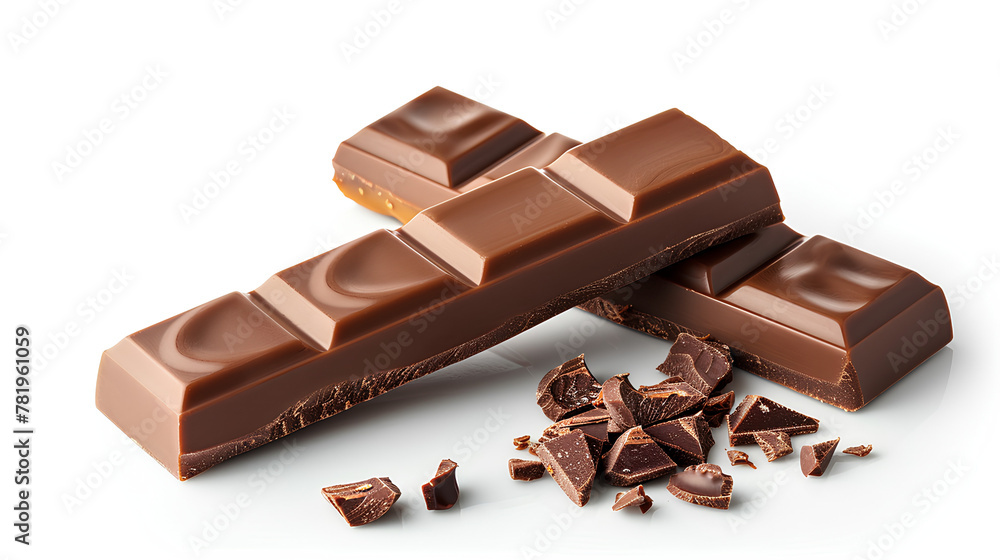 Chocolate bar isolated on white background Chocolate bar isolated on white background