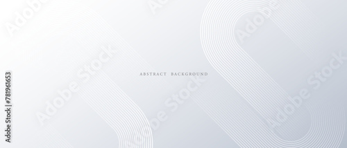 White geometric abstract background design modern illustrations © HNKz